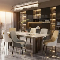 LUVODI Dining Chairs Set of 2 Luxury Microfiber Leather Leisure Chair with Lion Knocker Kitchen Table Chairs for Restaurant 6
