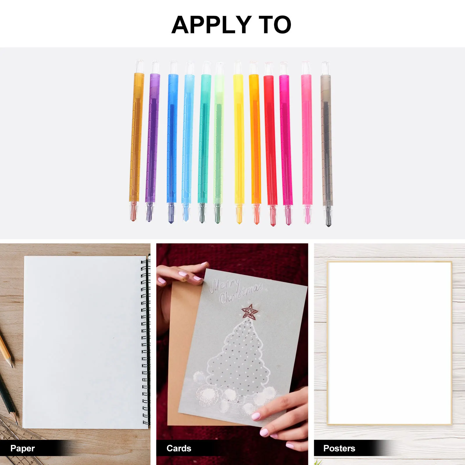 

12Pcs Rotating Crayons 12 Colors Rich Pigment Drawing Pens for 's Painting Art Tools Rotating Crayons