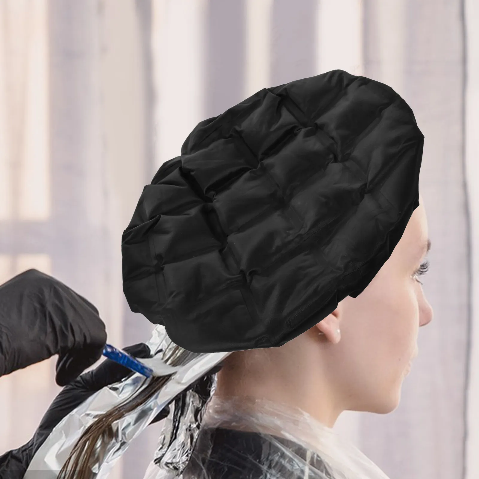 Cold Hot Thermal Hair Soft Comfortable Hat for Hair Dye Oil Treatment Conditioning Salon Supplies