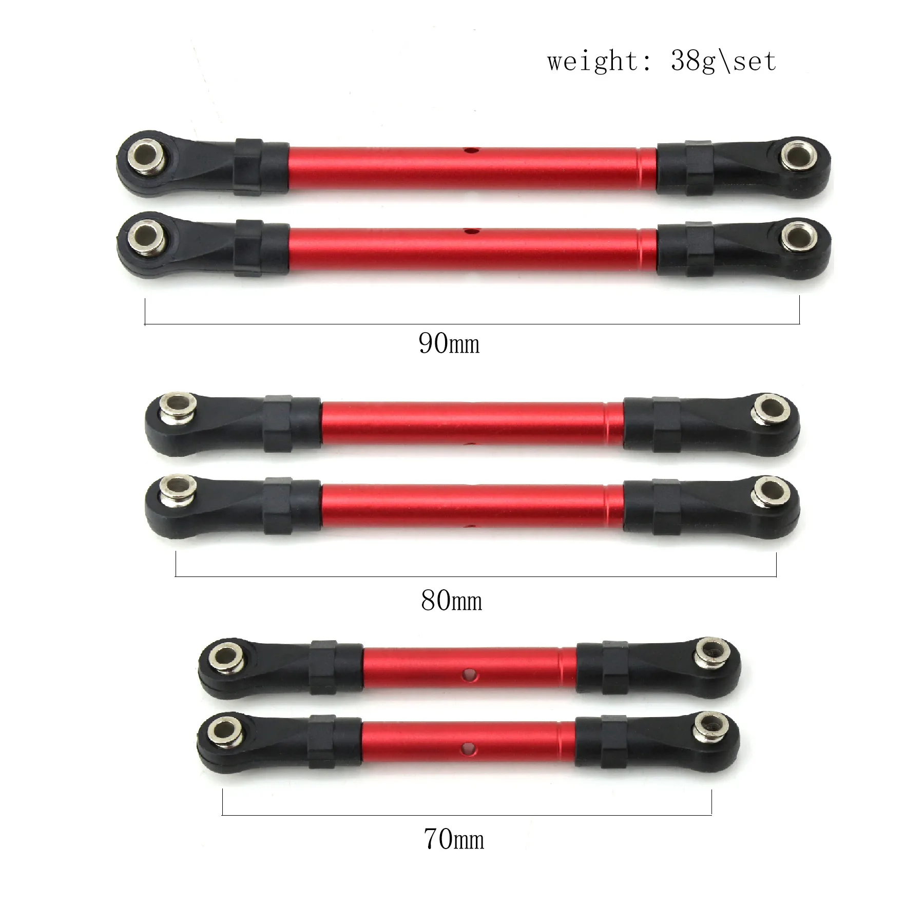 Metal Turnbuckles Pull Rod + Steering Rod Set for Traxxas Slash Hoss Rustler Stampede 4x4 1/10 RC Upgrade