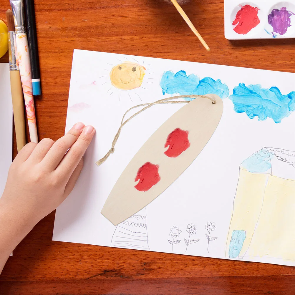 

40Pcs Wooden Surfboard Pendants Unfinished Cutouts for DIY Crafts Nautical Wall Hanging Decoration Beach Style Art