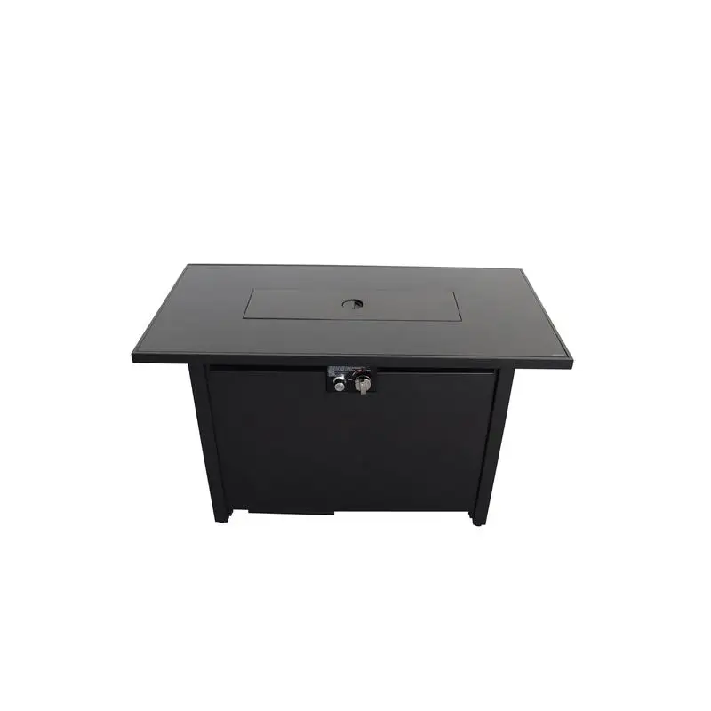 

42" W Steel Fire Pit Table with Lid, 25" H, Outdoor Heating Solution, Perfect for Patio and Backyard Gatherings, Durable