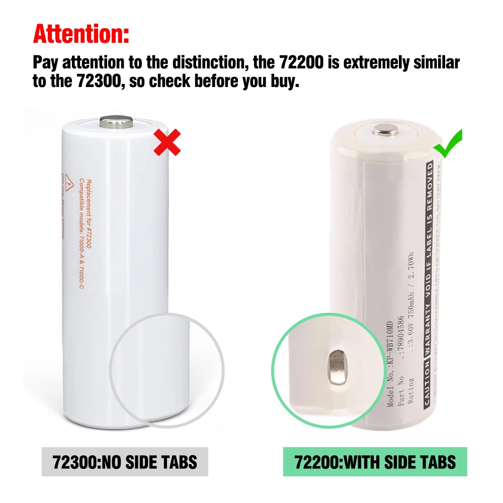 78904586 Battery for Welch-Allyn Otoscope/Diagnostic Handles 72200 11720 71050 71670 71000 71010 71015 71020 71051 71054 71055