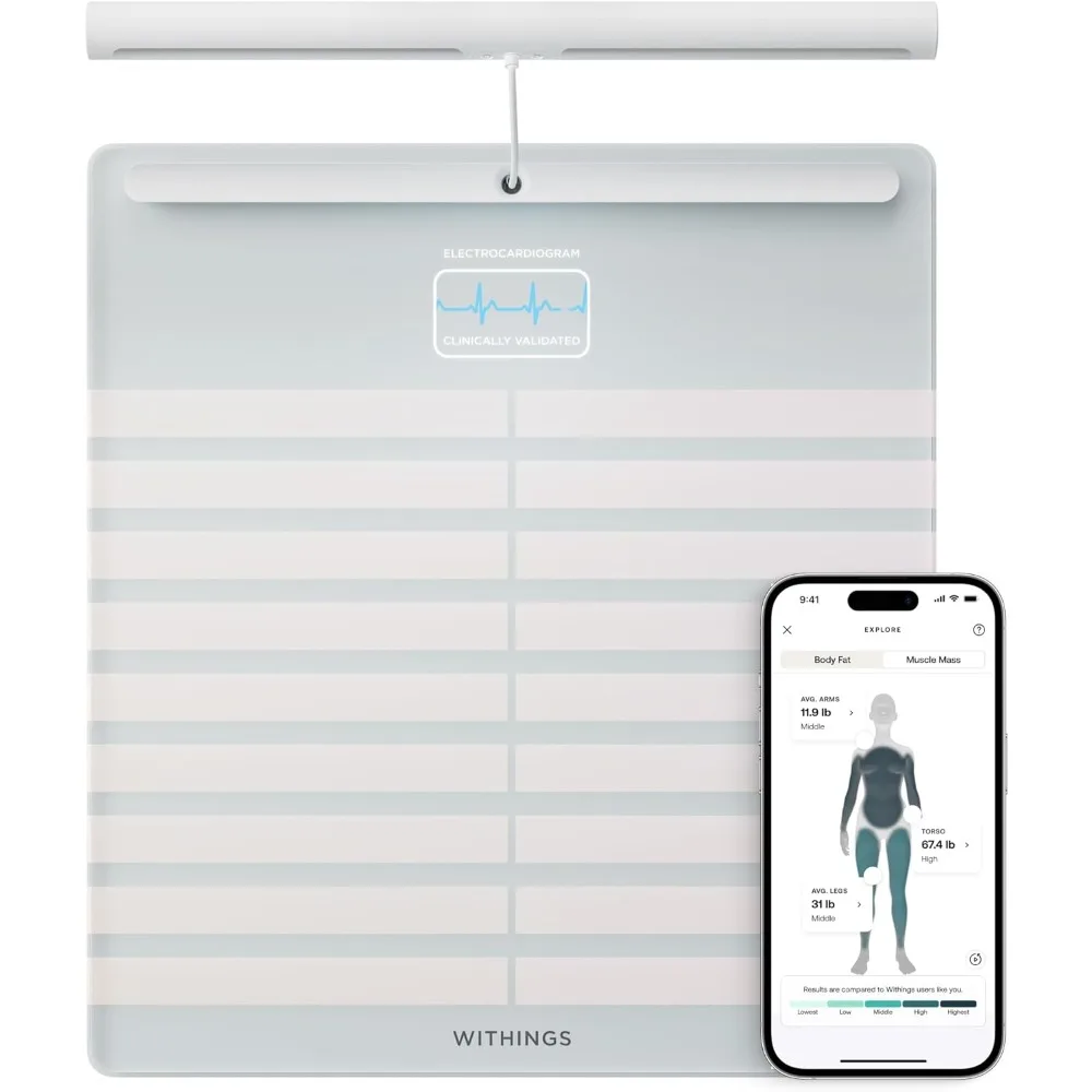 Básculas inteligentes para peso corporal, FSA o HSA desplegable, análisis corporal, contenido de grasa, masa muscular, densidad ósea, grasa visceral