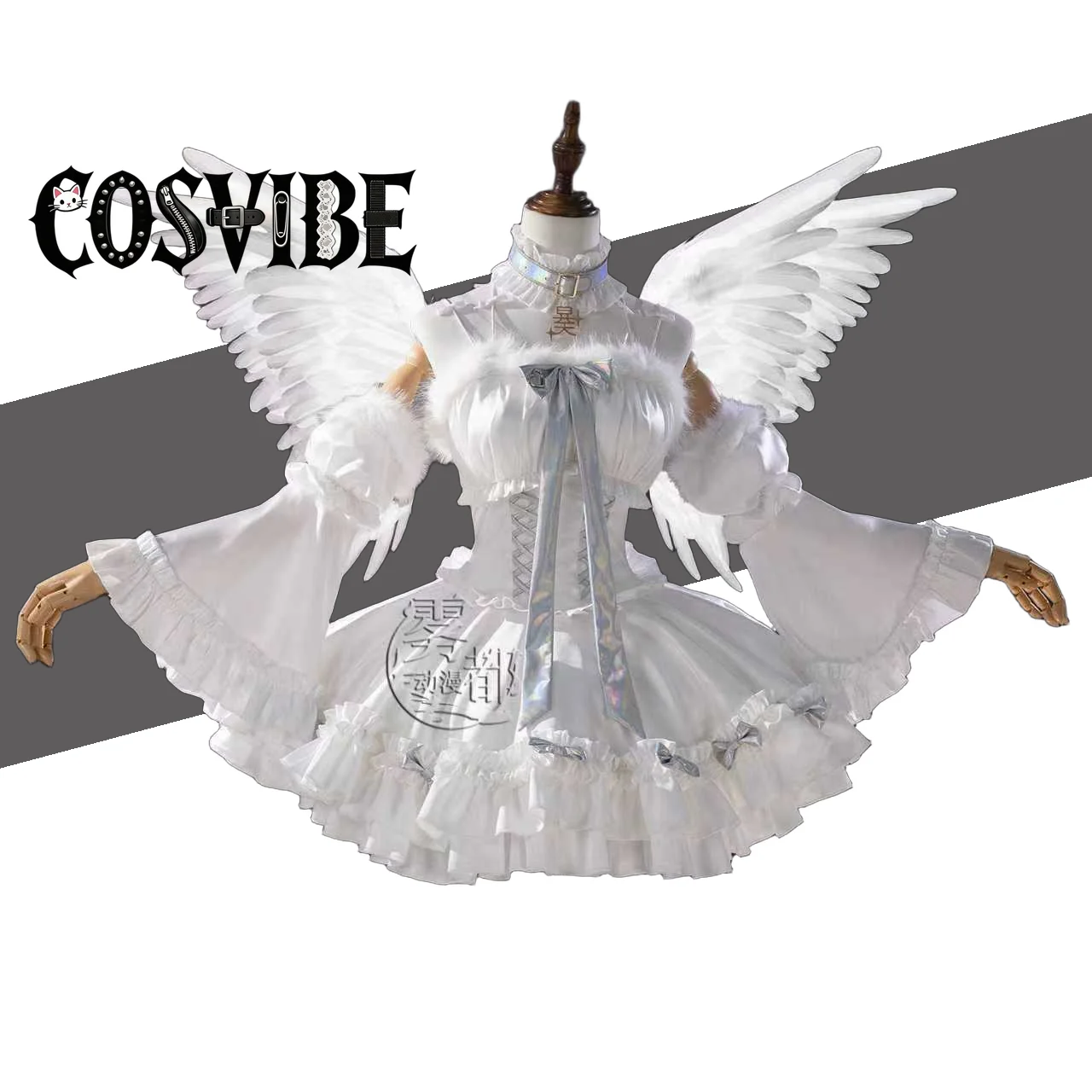 

NEEDY GIRL OVERDOSE Ame Oshiimai Angel-chan Cosplay CostumeHalloween Costume Streamer Overload