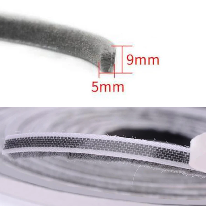 1 Meter self-adhesive dustproof window door draught excluder brush seal strip windproof weatherstrip