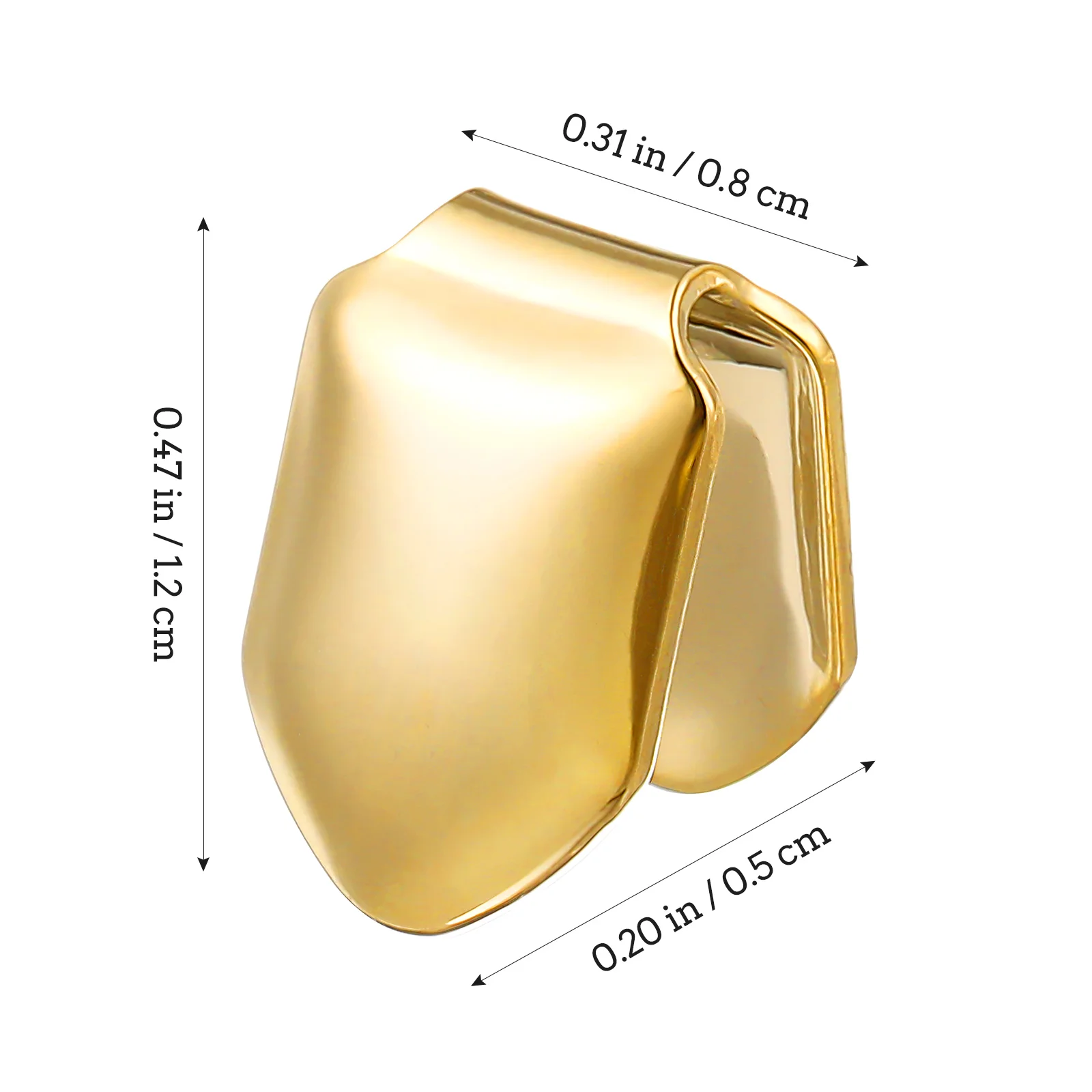 Unisex Trendy Solid 14k Gold Plated Small Single Tooth Hip Hop Teeth Grill (Gold) hiphop tooth tooth cap