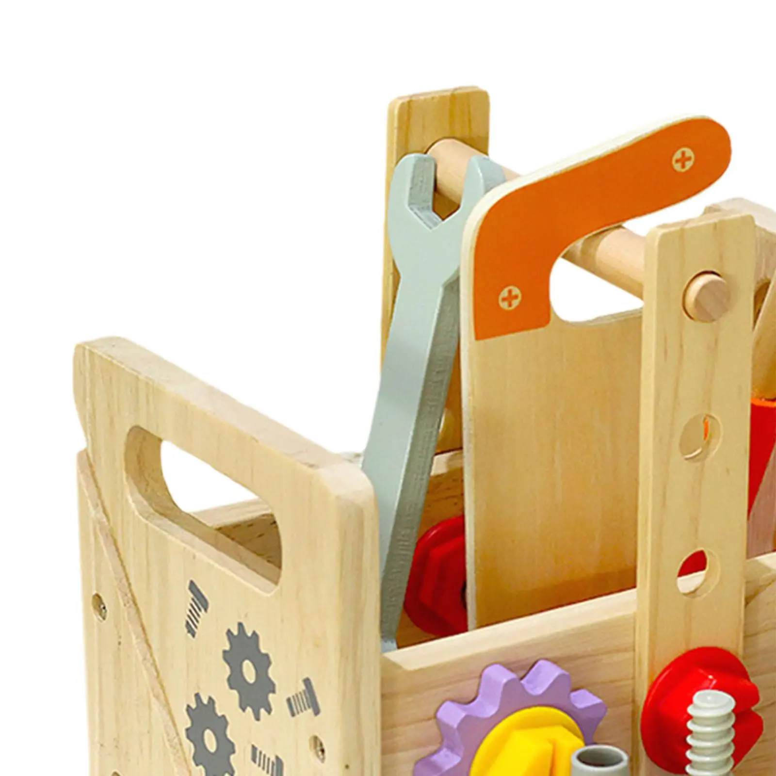 Wooden Construction Toy Wooden Tool Set Montessori Toddlers Take Aparts Toy Model Building Tool Kits for Construction Skills