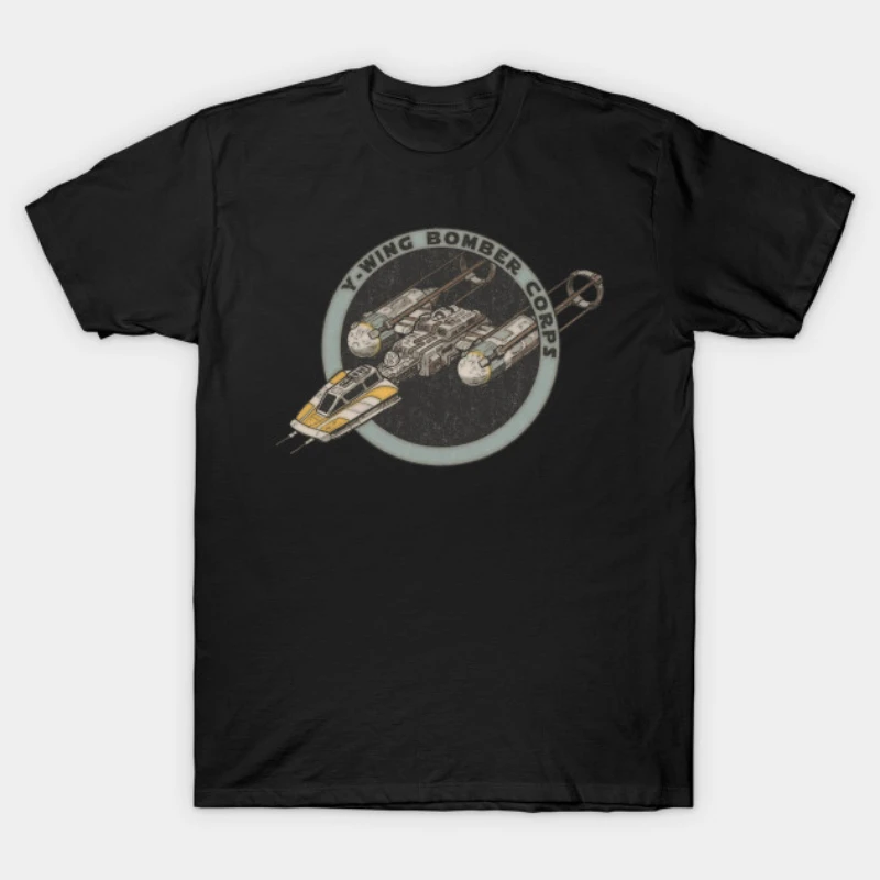 Y-Wing Bomber Corps Mens T Shirt. New 100% Cotton Short Sleeve O-Neck Casual T-shirts Loose Top Size S-3XL