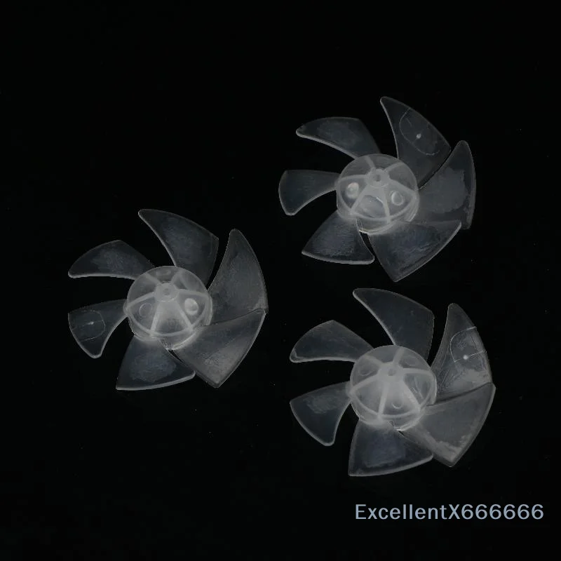 2/4/10Pcs Small Power Plastic Wind Wheel 6 Blades Transparent Mini Fan Blade