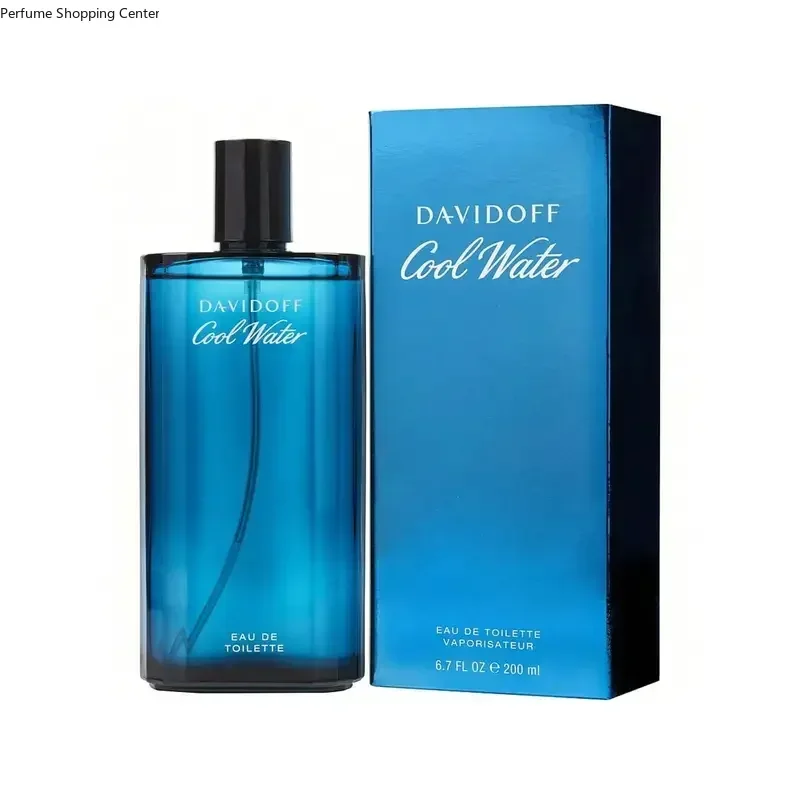 Davidoff Cool Water Eau de Toilette - كولونيا عطرية للرجال - مع ملاحظات الكزبرة والنعناع واللافندر والعنبر - تدوم طويلاً