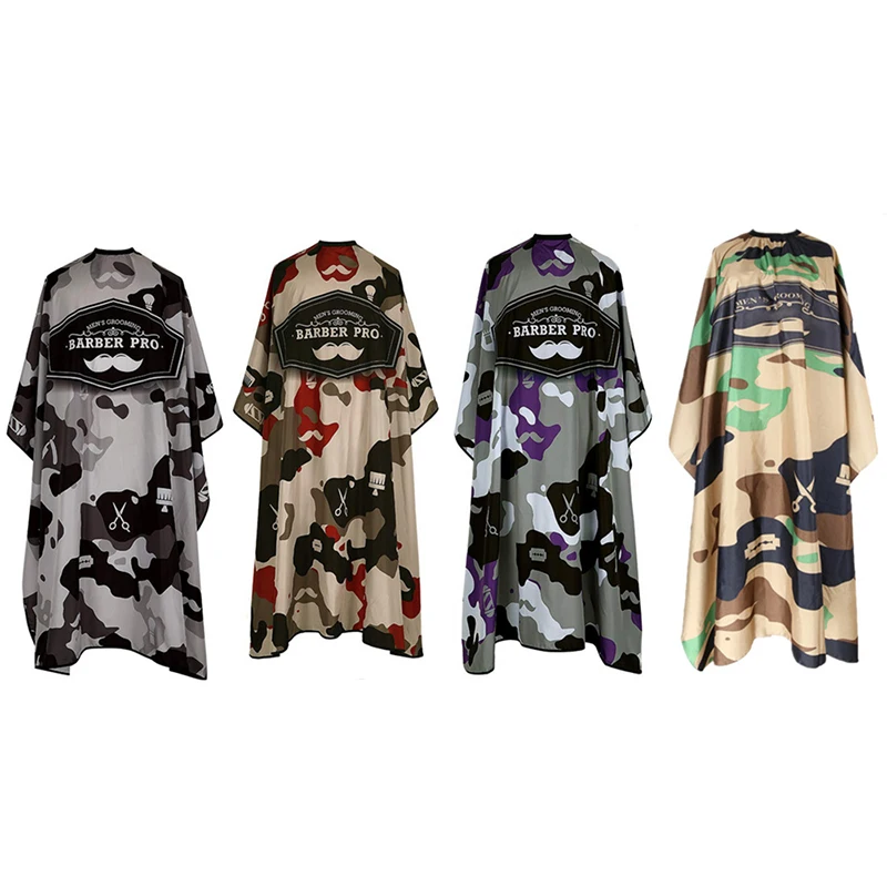 Barber Cloth Camouflage Pattern Hairdresser Apron Hair Cutting Gown Pro Salon