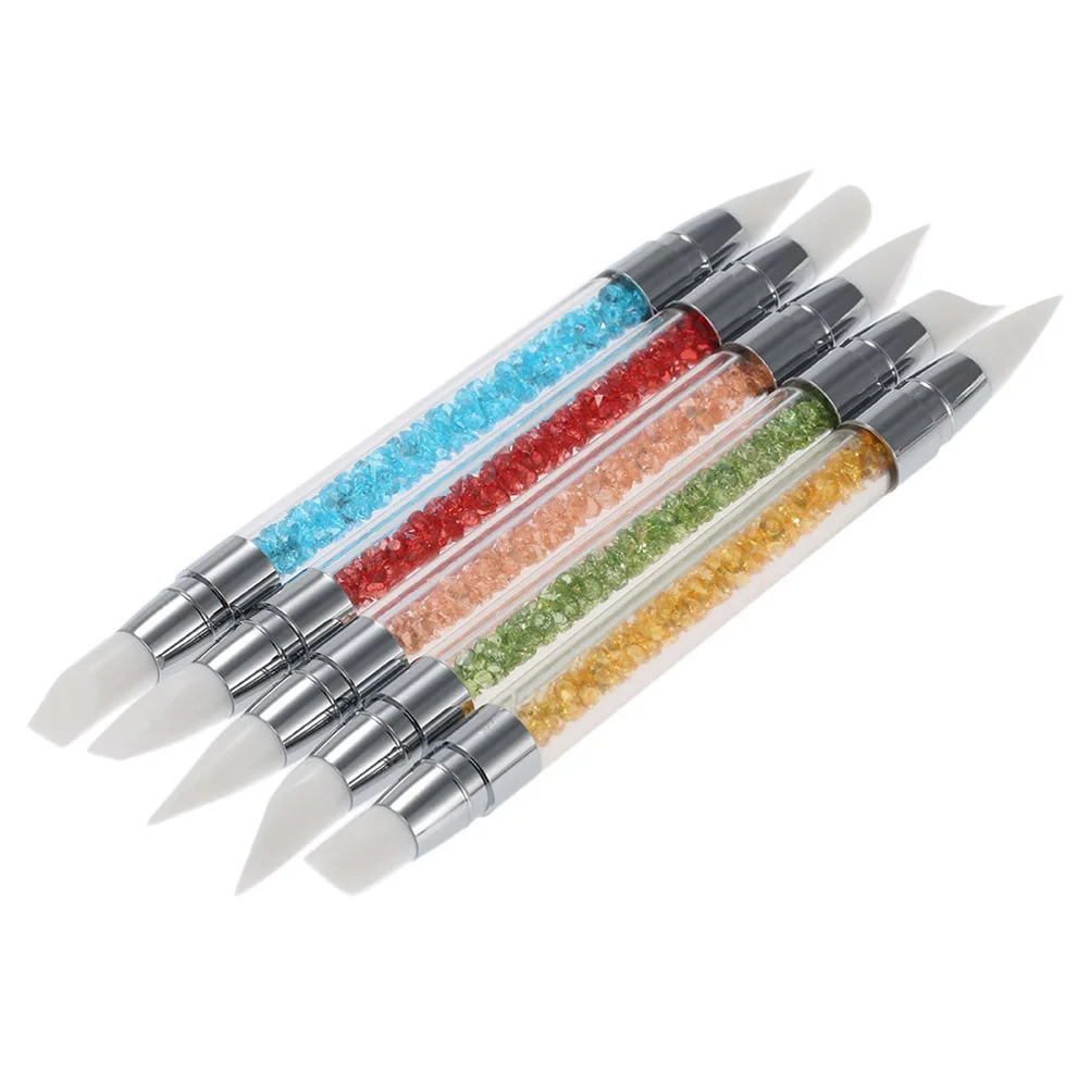 

5Pcs Nail Art Sculpture Carving Pen Set Easy Operate Different Functions for Clay Sculpture Modeling Random Color