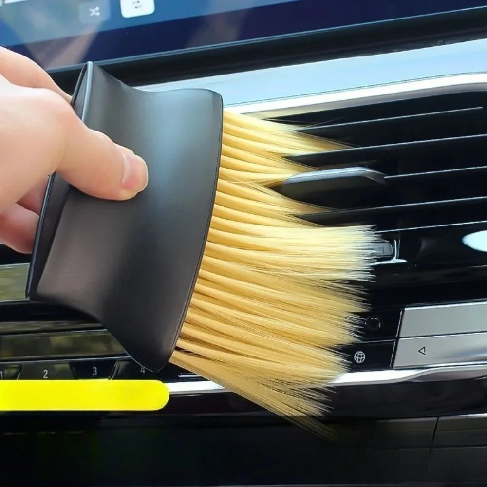 Soft Brush Car Interior Dust Sweeping Tool Air Outlet Cleaning Gap Brush Car Wash Accessory for Vehicle Interior Maintenance