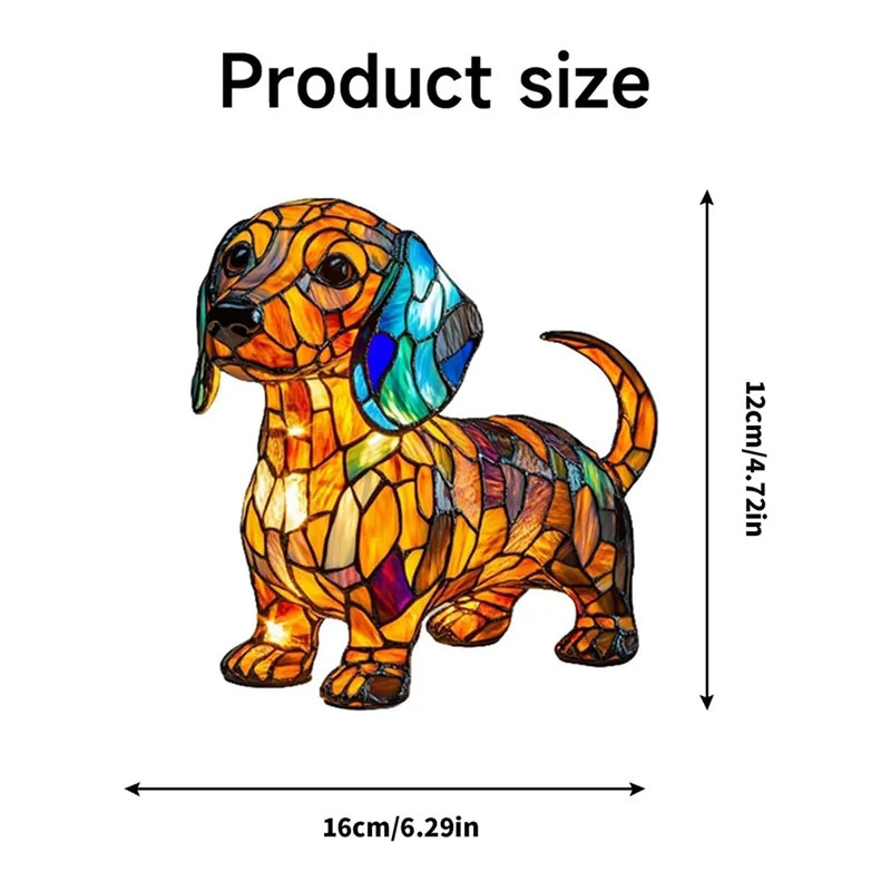

RMWIN-Ретро-лампы для собак с витражами из смолы чихуахуа-серии Dog Art Светодиодный ночник, настольные лампы для домашних собак, настольный ночник