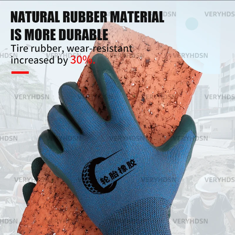 3pairs Work Gloves Multi-Purpose Durable & Breathable Cut-Resistant Excellent Grip Knit Wrist Cuff Light Duty For Men&Women