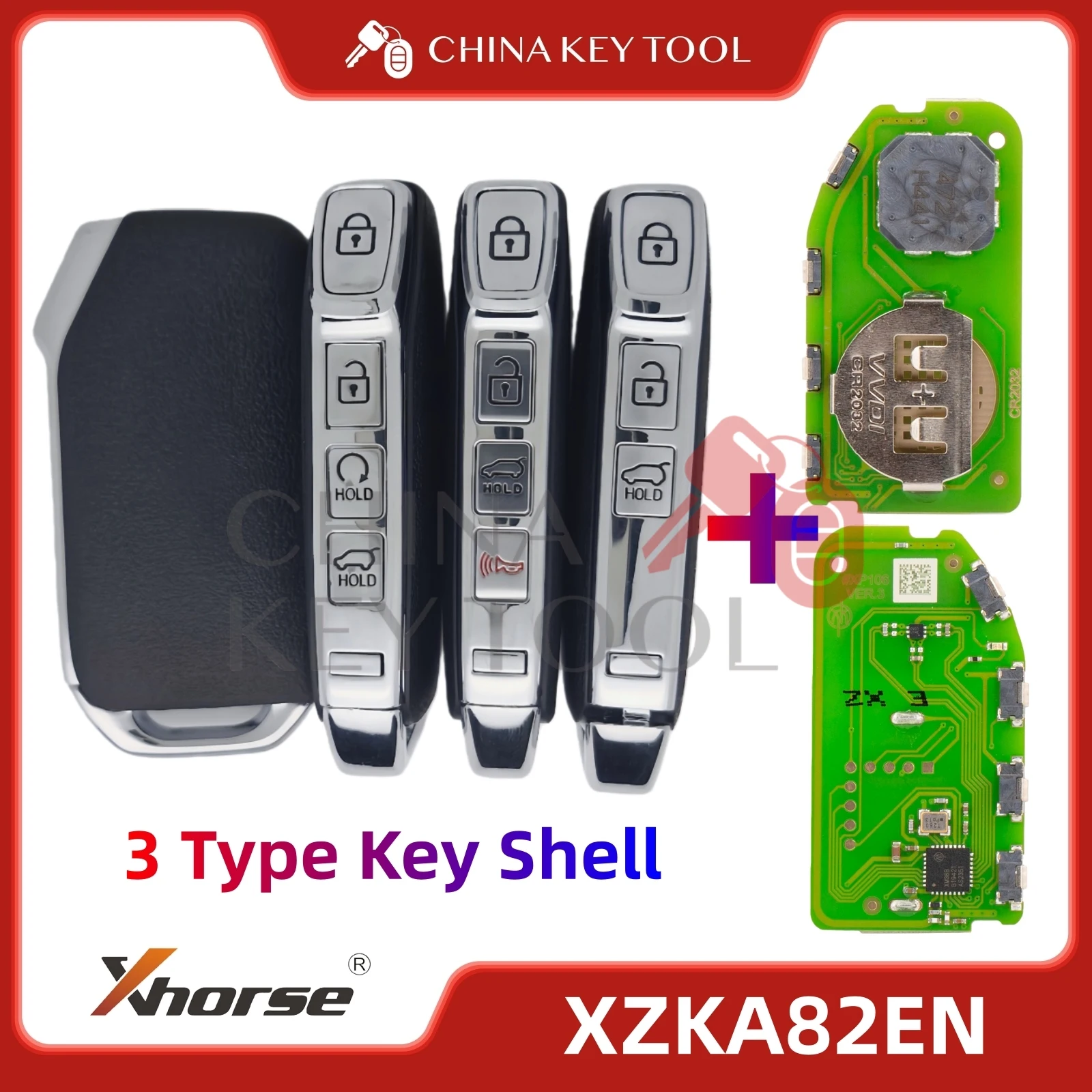 

Специальная печатная плата XHORSE XZKA82EN эксклюзивно для моделей Hyundai и Kia с корпусом для ключей
