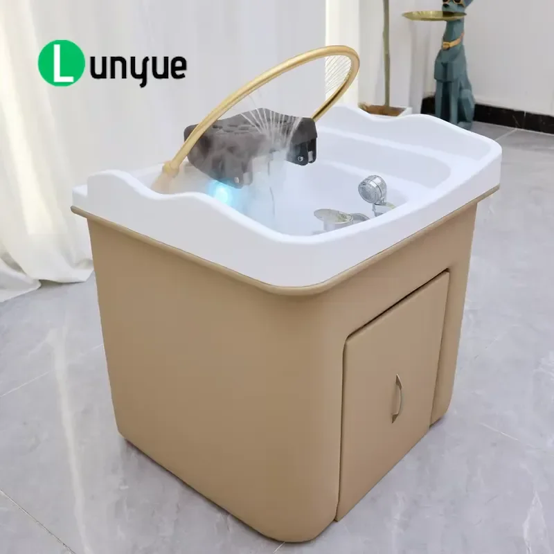Mobile Shampoo Basin with Water Tank Detachable Hair Washing Sink for Beauty Portable Barber Station Easy to Move