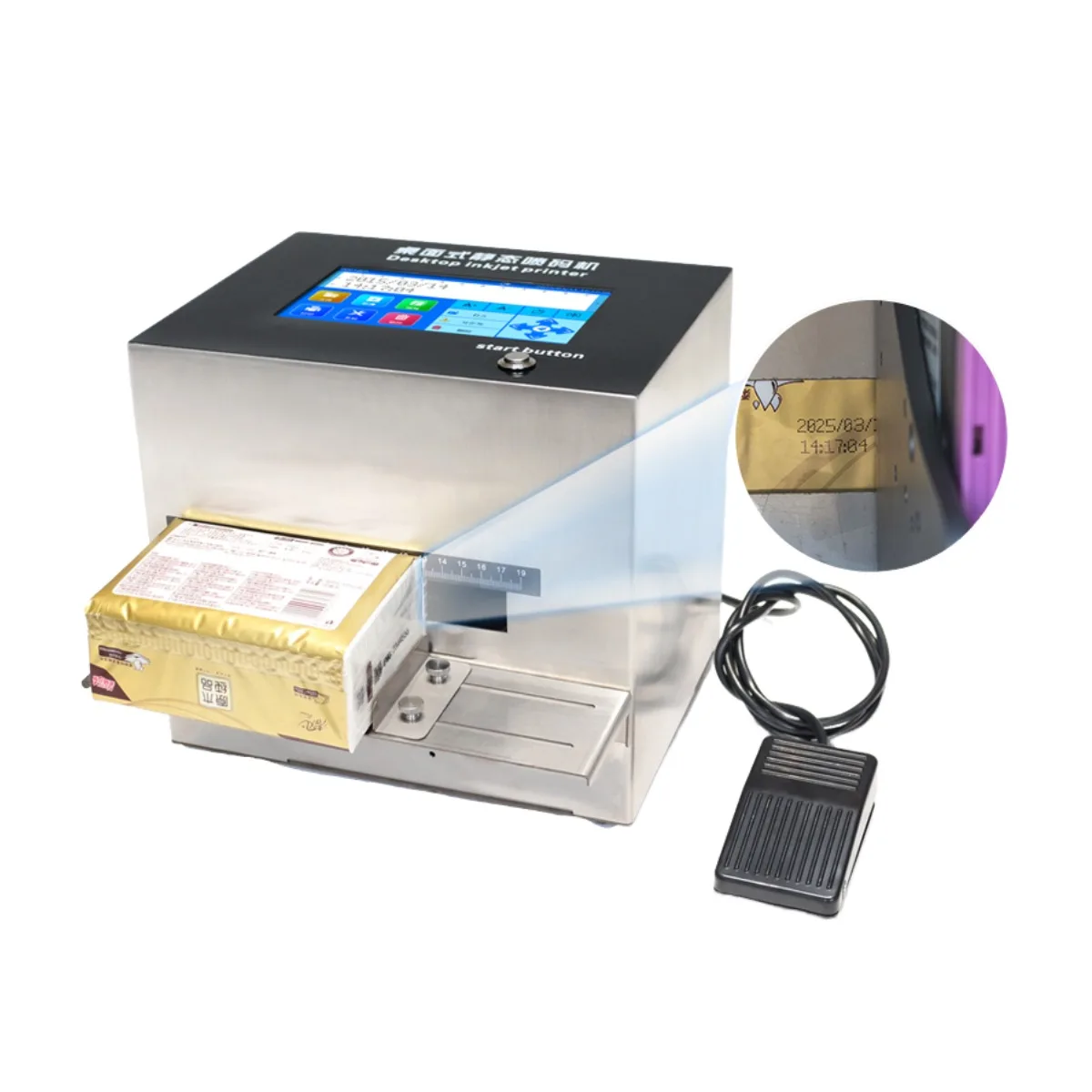 

PJT-I new model desktop inkjet printer smart static touch screen for can bottle