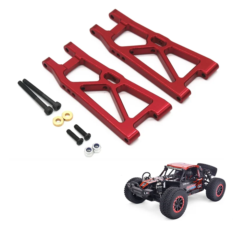 โลหะด้านหลังล่างแขนแขวนด้านหลังสําหรับ ZD Racing DBX-10 DBX10 1/10 RC รถอัพเกรดอะไหล่อุปกรณ์เสริม,สีแดง