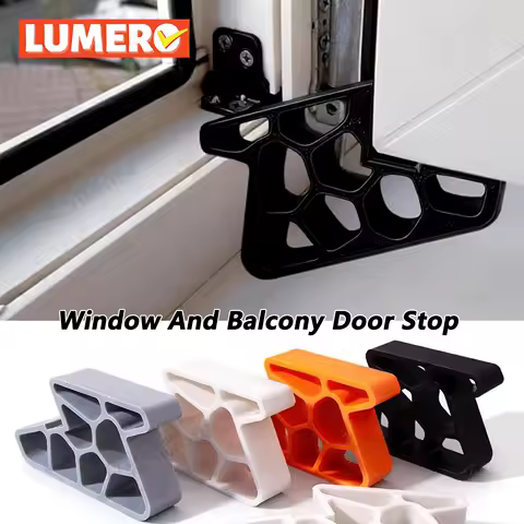 Heavy Duty Door Stopper Non-Slip Balcony Window Door Wedge Easy Install for Home Office Bathroom Kitchen, Track Lock &amp; Anti-Slam