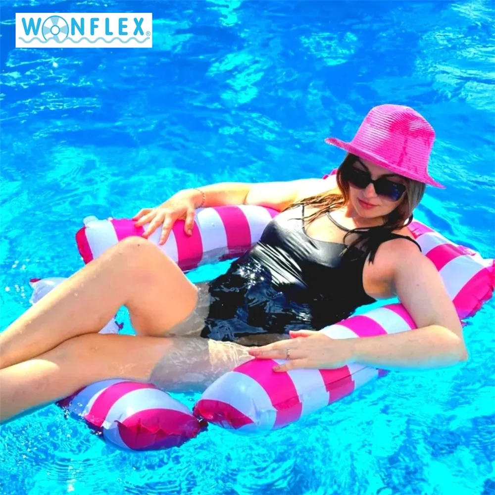 أرجوحة عائمة لحمام السباحة متعددة الأغراض 4 في 1، كرسي صالة سرج، مادة PVC غير لاصقة للاسترخاء في حمام السباحة الممتع