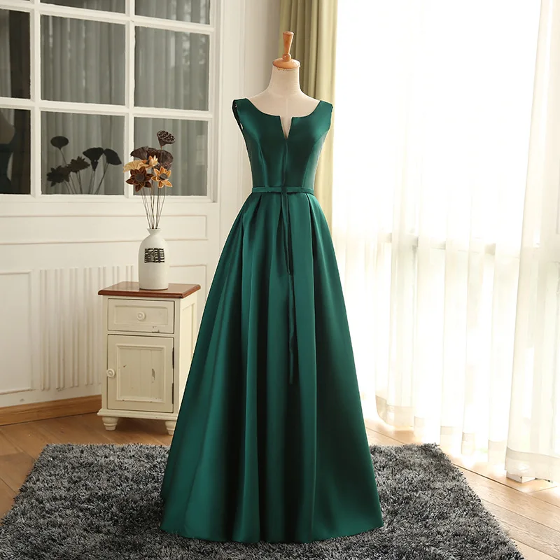 

Ele Long Evening Gown 2024 New Summer Lady's Ball Maid of Dr Chorus Performance Costume High Waist Floor Length