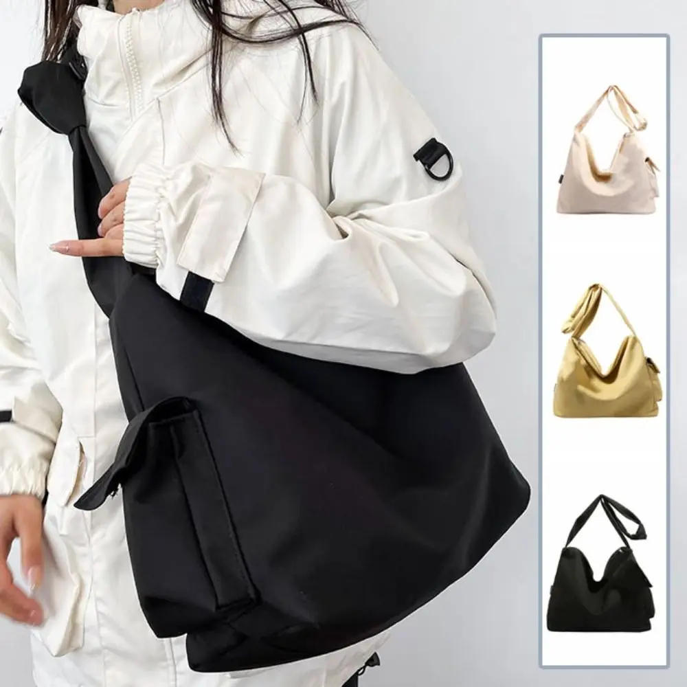 

Холщовые сумки большой емкости в японском стиле для покупок, повседневная сумка на плечо, простая студенческая сумка через плечо для студентов