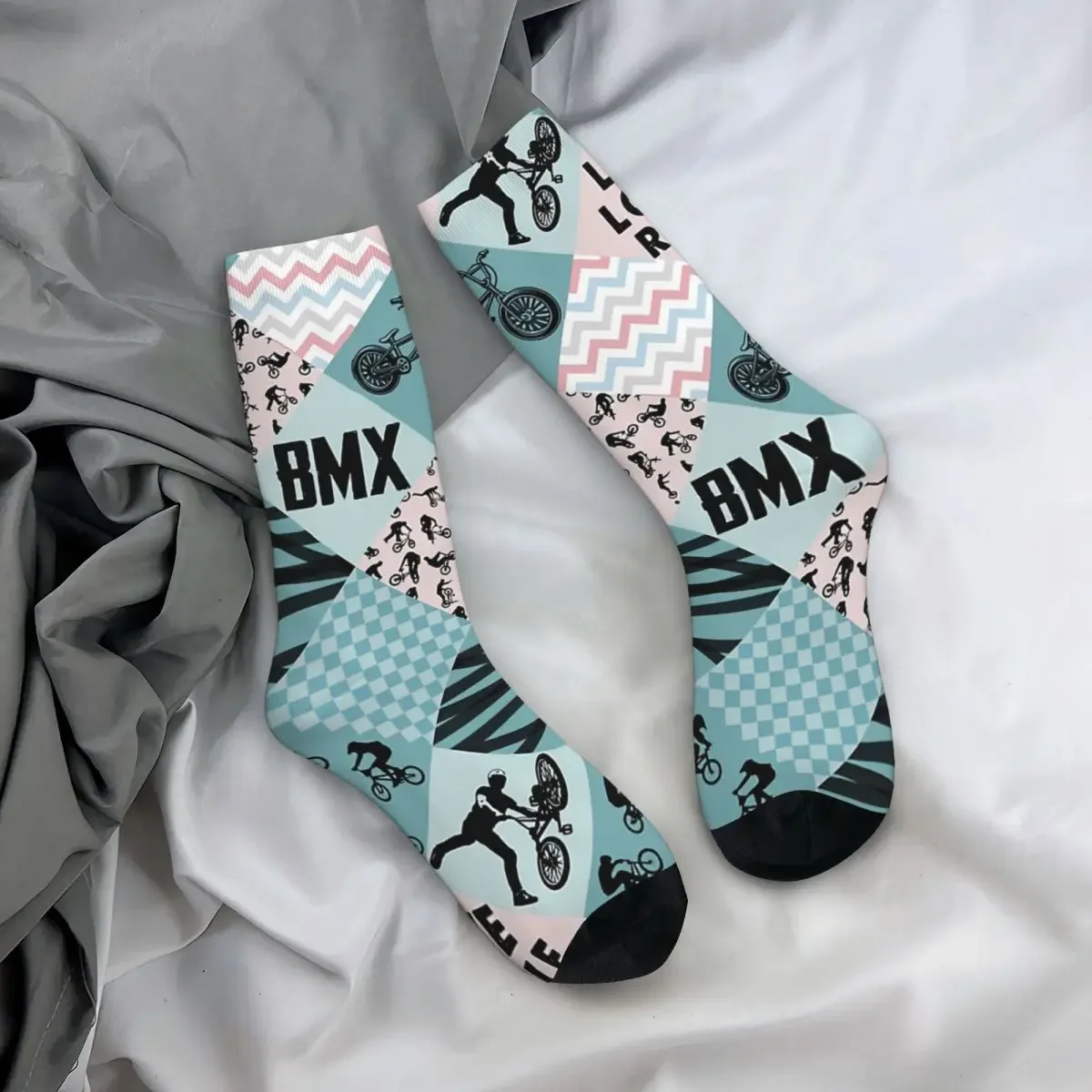 Chaussettes de sport vintage Happy Crew pour hommes et femmes, Hip Hop, BMX, Cross, Live, ELI, vélo, UHarajuku, nouveauté