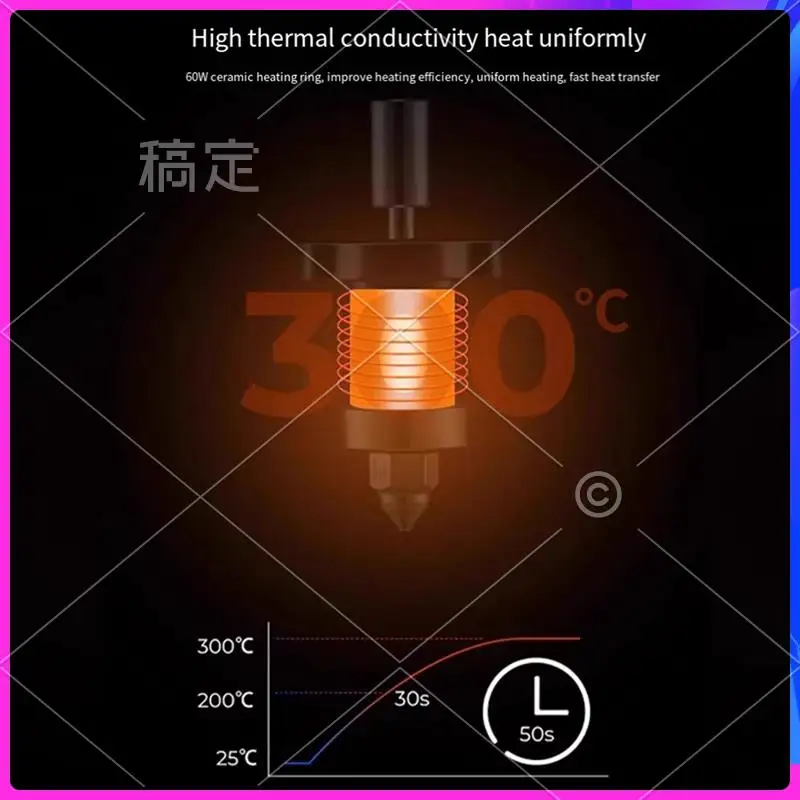 

AP-K1 Heating Block Kit 300°C High Tem Flow Printing Uniform Feeding 60W Heating For K1/K1 MAX 3D Printer