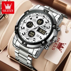 OLEVS 1106 Men's Watch Luxury Brand Quartz Watch Trend Sports Alarm Clock LED Display Waterproof Timing Code Watch Men's Watch