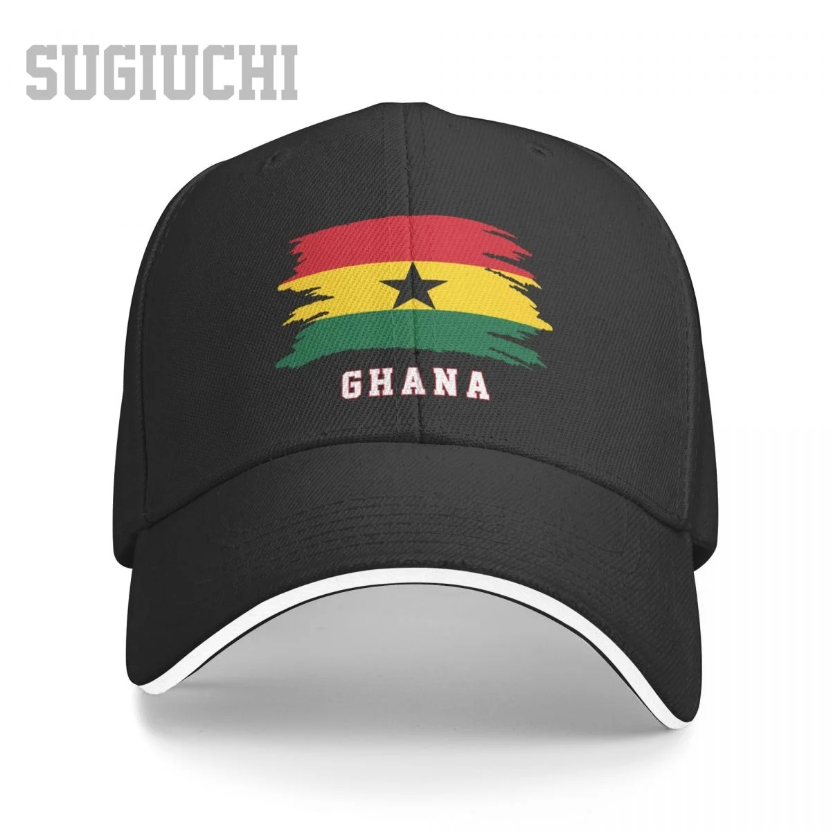 Unisex Sandwich Ghana Flag Ghanaian Baseball Cap Men Women Hip Hop Caps Snapback Golf Hat Fishing