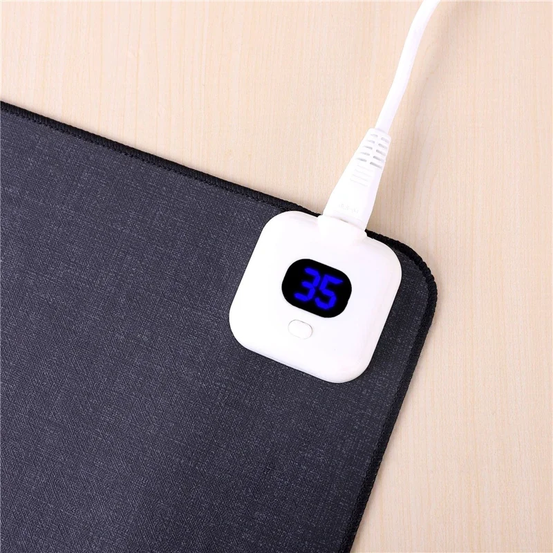 26x52cm Electric Heat Mouse Pad Table Mat Temperature Display Heating Mous Pads Keep Warm Hand for Office Computer Desk Keyboard