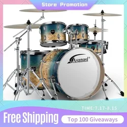 Jazz Drum Kit Set Rock Band Professional Percuss Metal Drum Set Professional Adults Cymbal Bateria Musical Drums Instrument