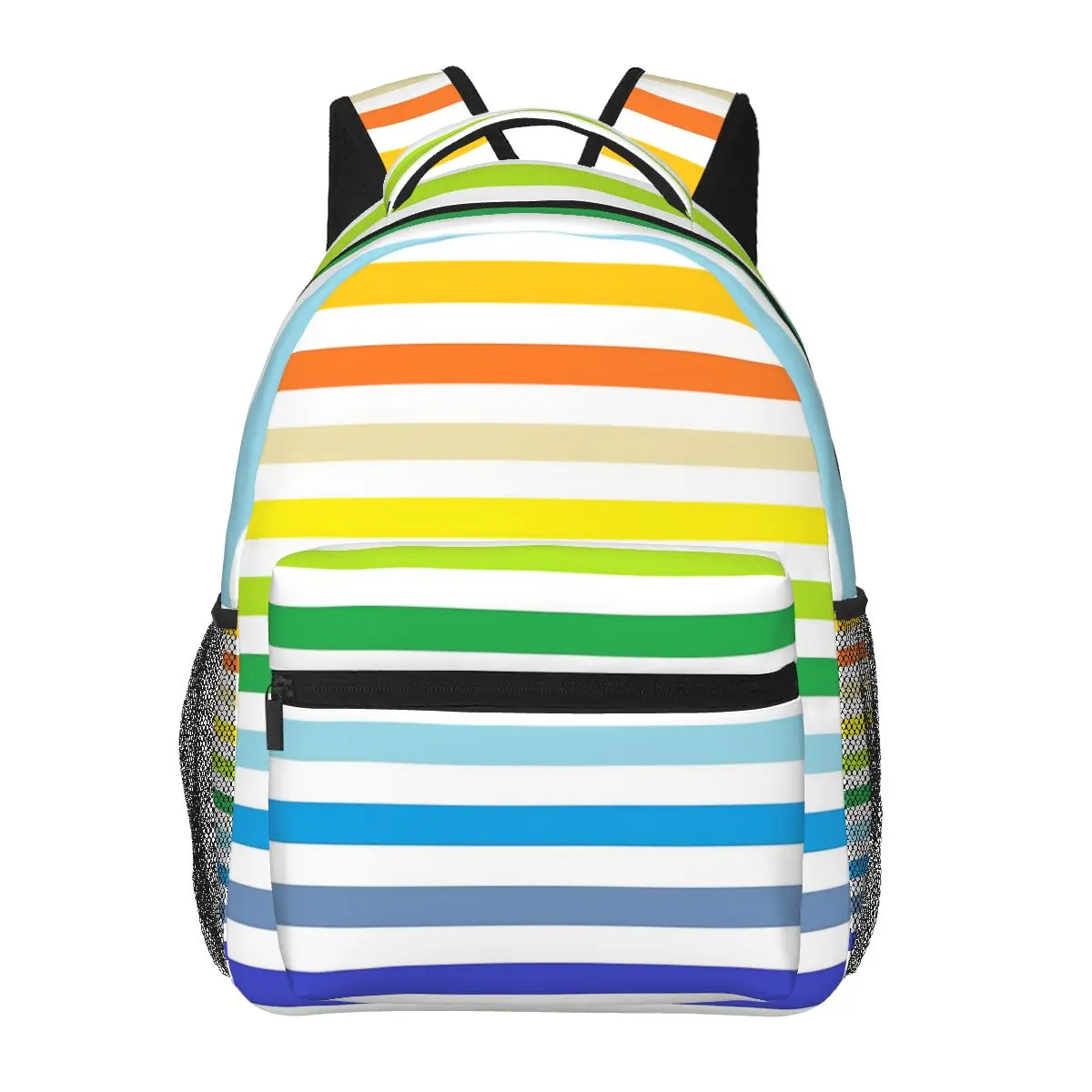 

2020 Back To School Broader Spectrum Rainbow And White Stripes Kawaii Cool Backpack School Boy Girl Travel Backpack