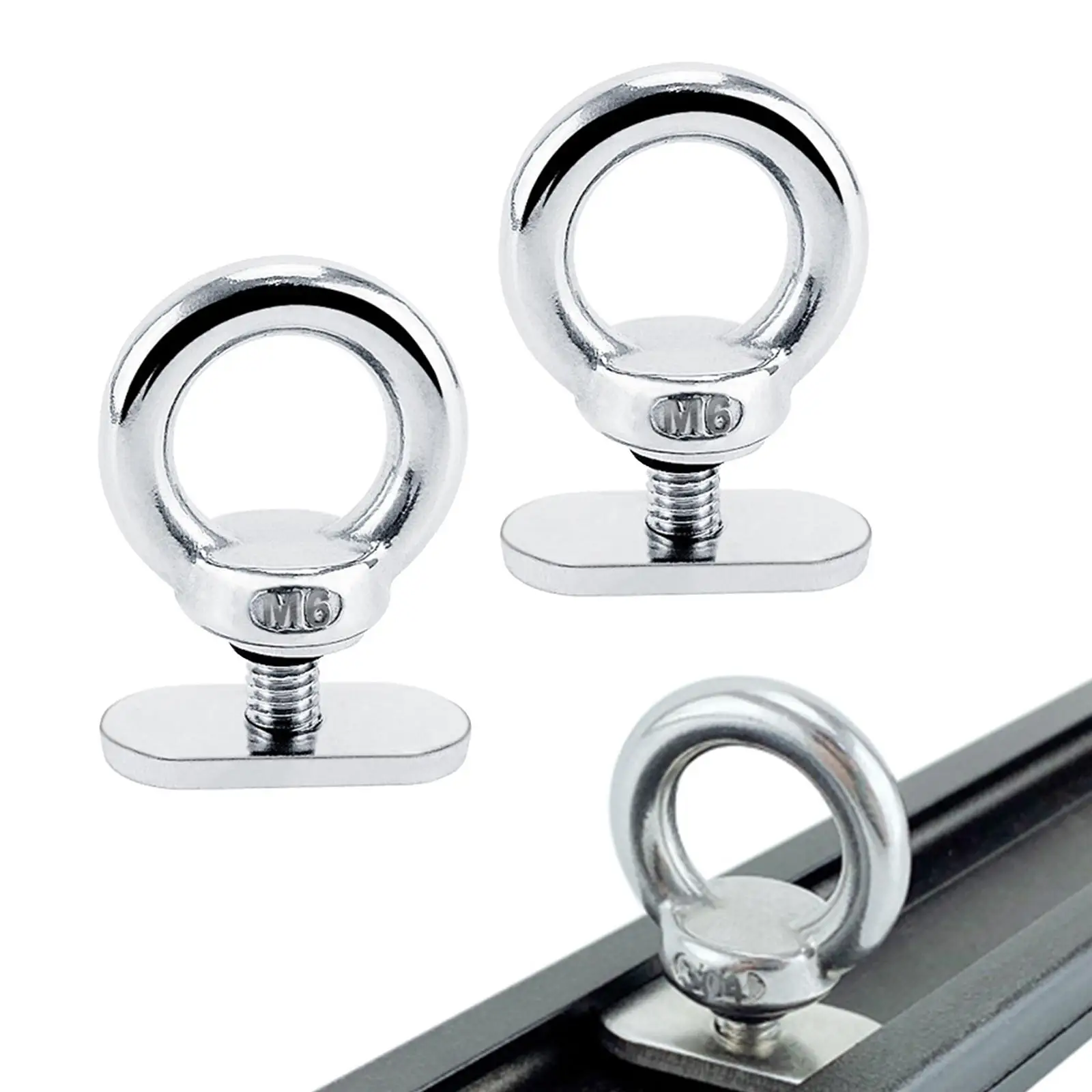 

2Pieces 304 Boat Kayak Tie Down Eyelet Retainer Eyelet Fasteners Holder Bolt