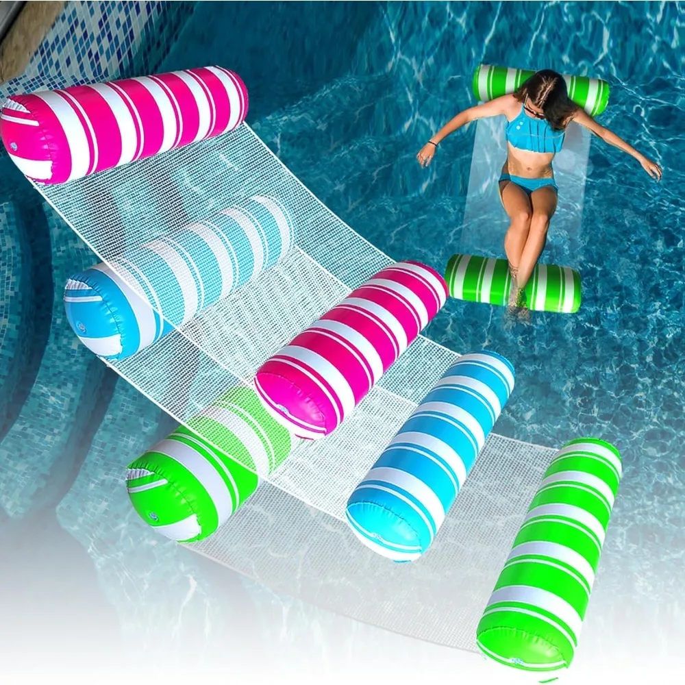 Inflatable Pool Floats Adult Size Water Hammock,Pool Floaties Toys,4-in-1 Multi-Purpose Floats for Adults Vocation Fun and Rest