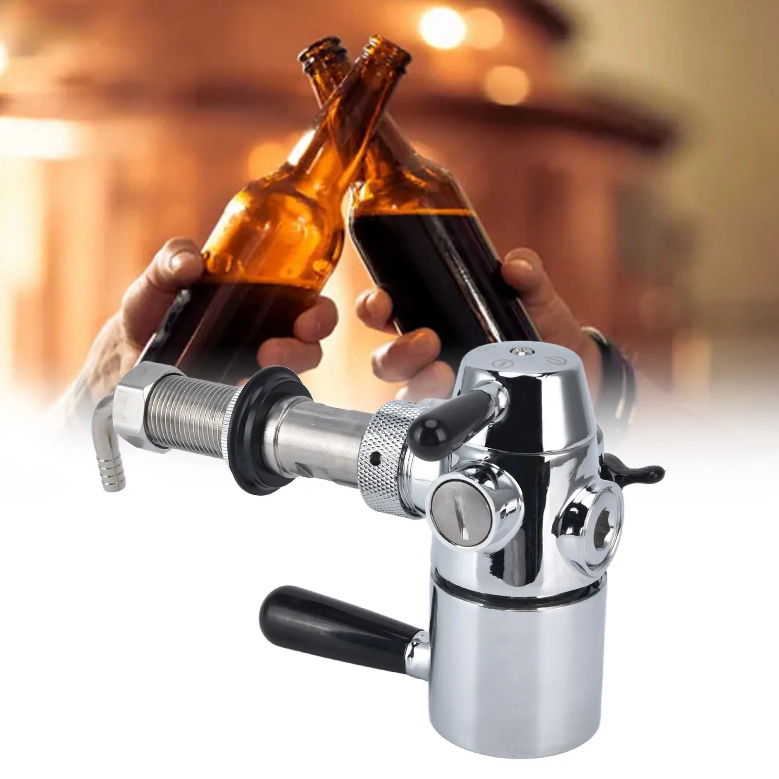 Stainless Steel Beer Bottle Filler No Foam Counter Pressure Beer Bottle Filler Kit 304 Stainless Steel Glass Bottle Filling Tool