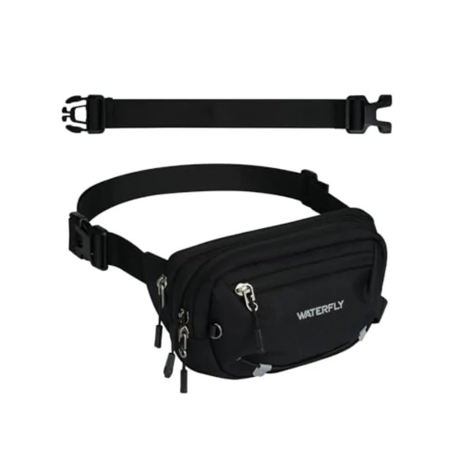 

Small RFID Fanny Pack: 1.5L Slim Mini Anti-Theft Crossbody Waist Bag with Extender Strap, Water-Resistant Waist Pack for Men Wo