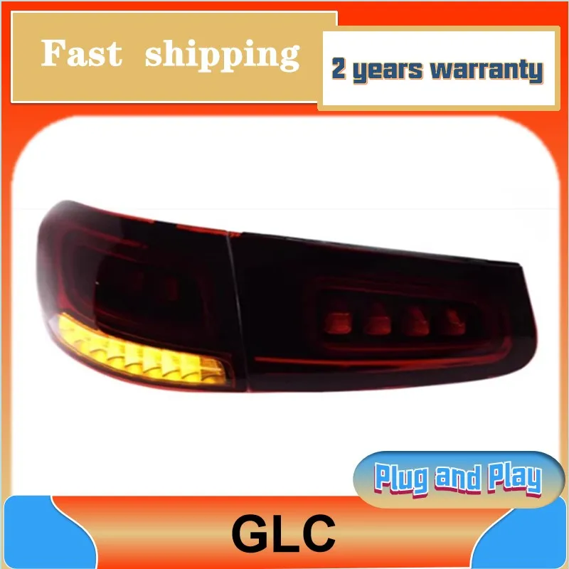 تصفيف السيارة لبنز GLC الذيل ضوء 2016-2019 GLC300 الخلفية الذيل ضوء بنز GLC260L الخلفية DRL الضباب الفرامل عكس بدوره إشارة #3