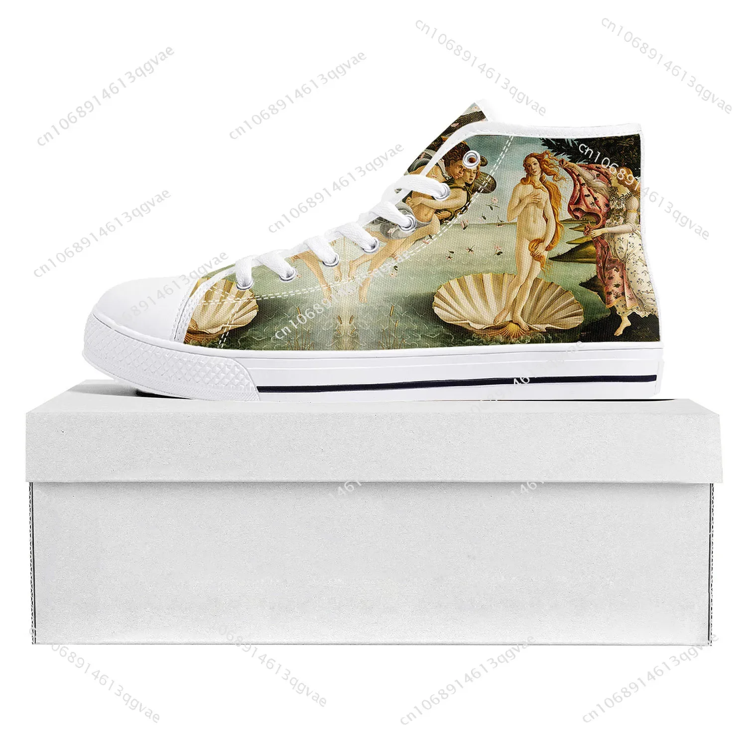 The Birth of Venus High Top High Quality Sneakers Mens Womens Teenager Canvas Customized Sneaker Casual Couple Shoes Custom Shoe