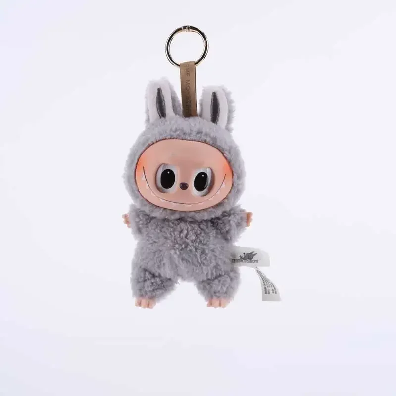 Mini Cute Labubu The Monsters Doll Cardiac Macarone Kawai Plush Figure Model Keychain Decor Kids New Year Noel Christmas Gifts