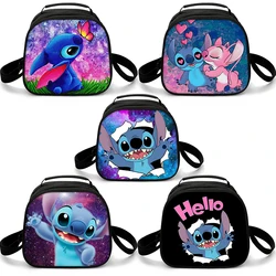 Stitch Children's Lunch Bag Primary School Lunch Box Shoulder Bag Children's Best Gift Cartoon Best Gift for Children 20cm