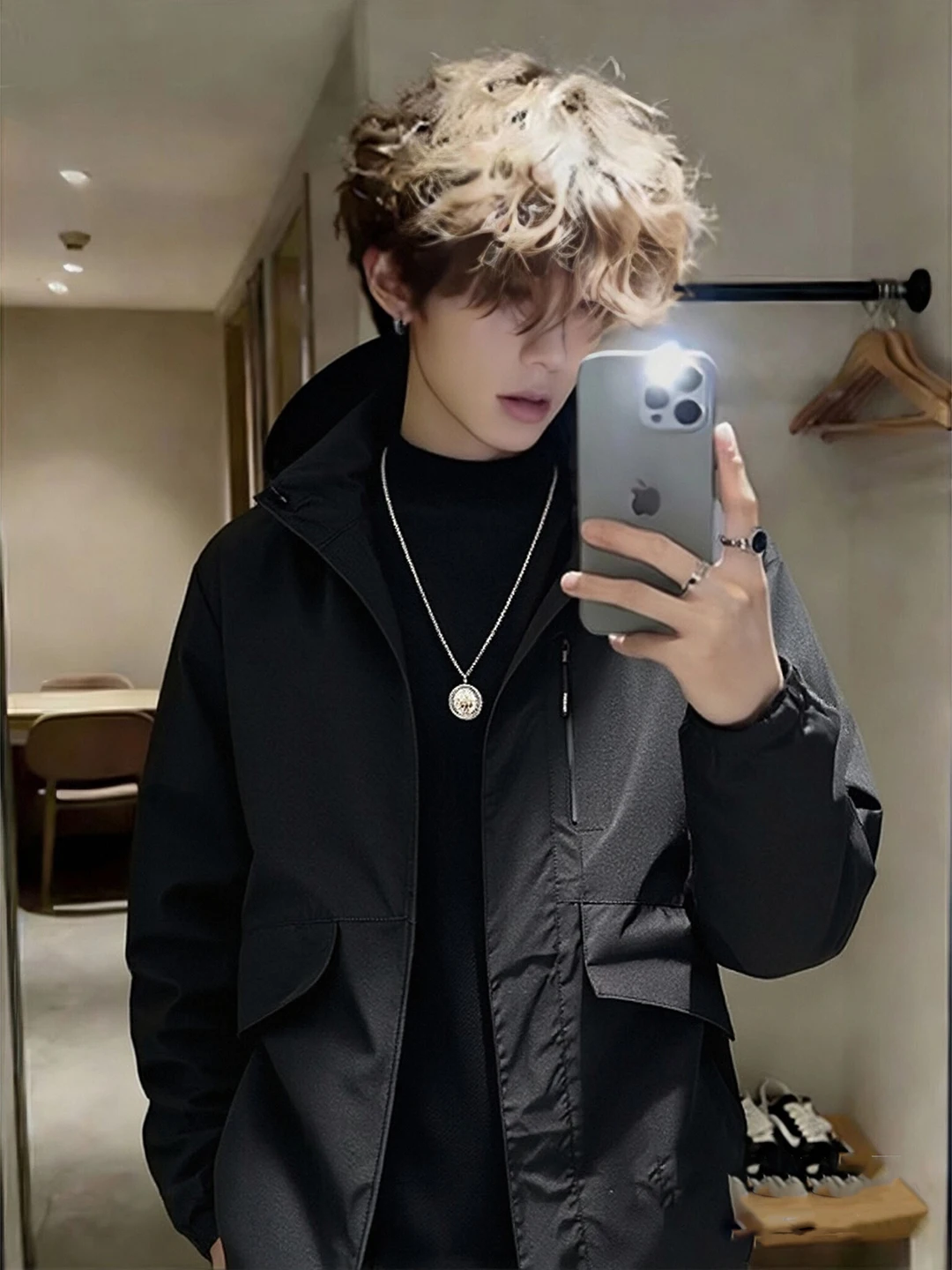 

Водонепроницаемая куртка Bla с капюшоном для мужчин, весна-осень, в американском стиле, с множеством карманов, рабочая одежда, ветрозащитная спортивная куртка для активного отдыха