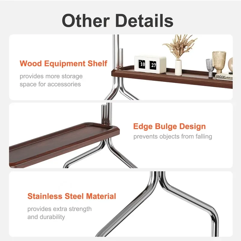 Mobile TV Cart Easel Rolling TV Stand for 32 to 65 Inch LCD LED OLED Flat Panel Screens, Stainless Steel Portable Floor TV view 5