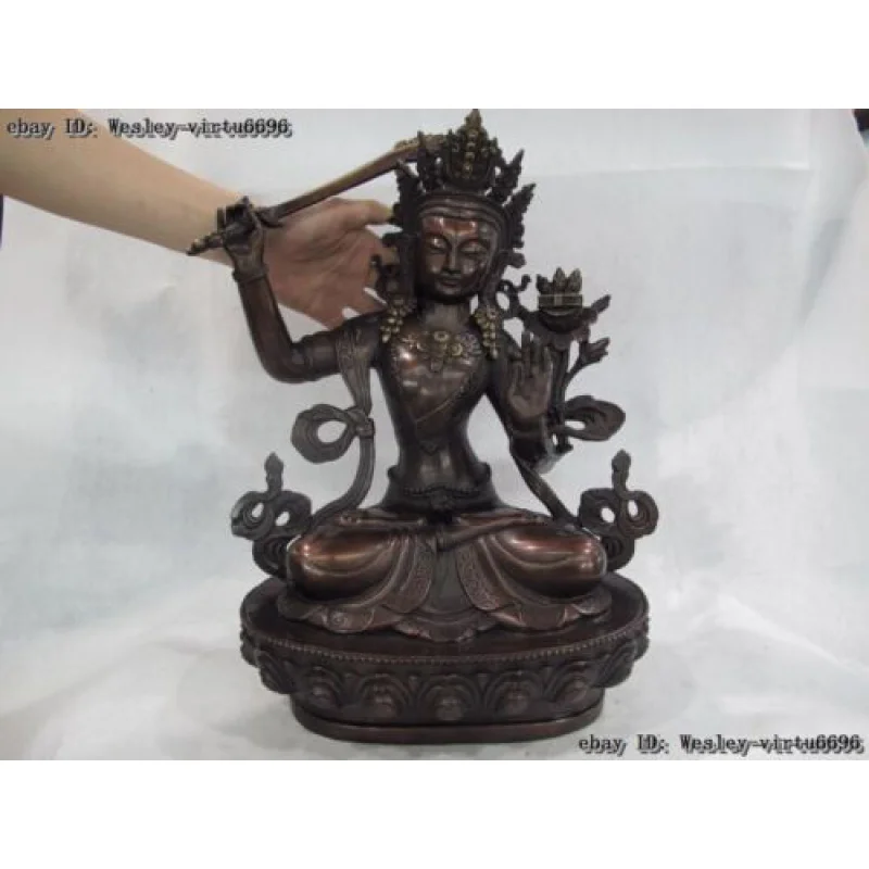 Tibet Manjusri Manjushri Kwan-yin Guan Yin Bodhisattva Buddha Statue