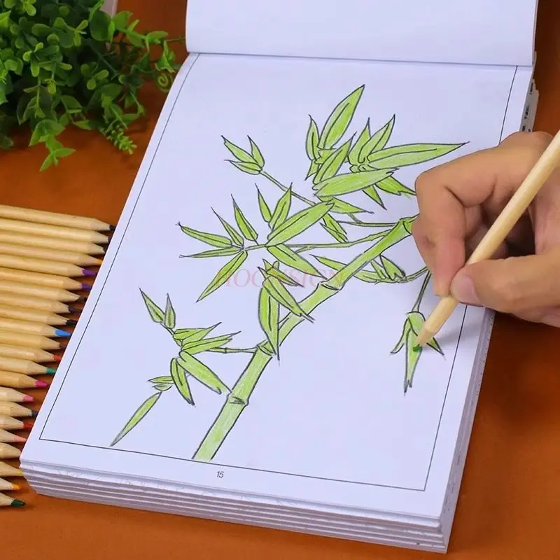 

Introduction to Chinese Painting White Sketching, Sketchbook, Chinese Painting Gongbi Manuscript, Line Manuscript Basic Book