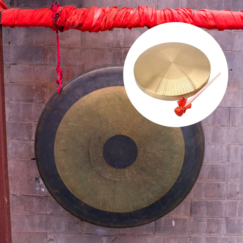 

Chinese Gong Copper Percussion Instrument Hand Made Durable Loud Sound For Company Opening Opera Music Performance