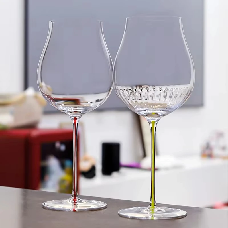 770ml Large Capacity prism Red Wine Glass Bordeaux Red Rod Wine Glass High value Handmade Crystal Glass Goblet