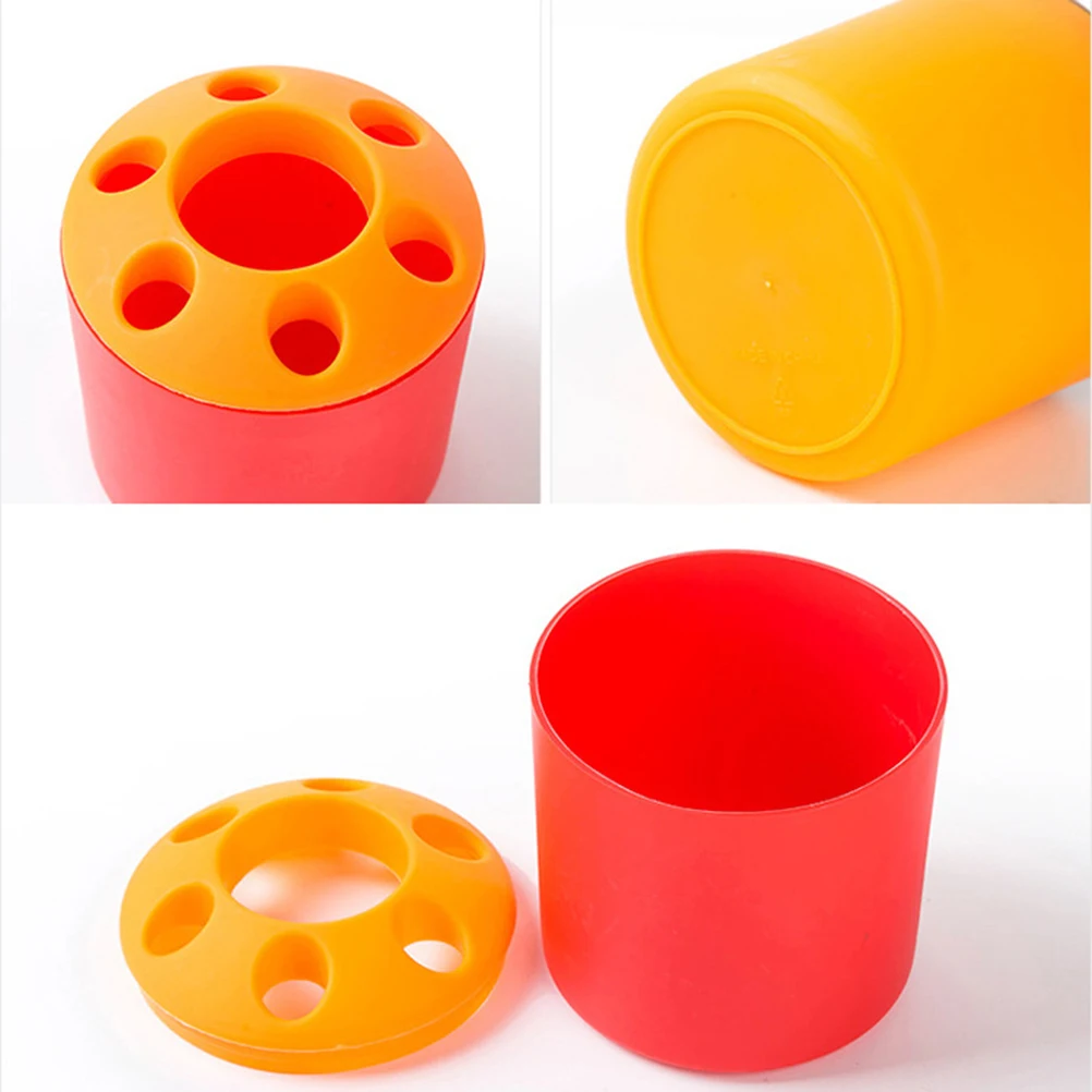 

Toothbrush Holder Organizer for Bathroom Counter 4 Toothbrushes Storage Toothpaste Stand Plastic Slim Profile